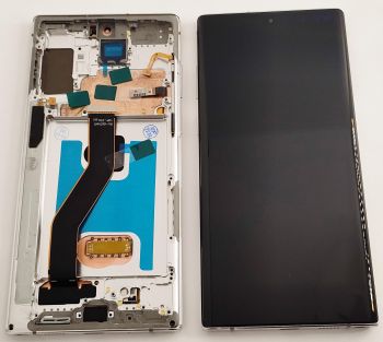 Дисплей (Экран) Samsung N975 (SM-N975F, SM-N975F/DS) Galaxy Note 10 Plus с тачскрином (сенсором) черный с рамкой OLED