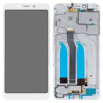 Дисплей (Экран) (LCD) Xiaomi Mi A2, Mi6X с сенсором белый + рамка