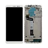 Дисплей (Экран) (LCD) Meizu M5 Note (M621) с сенсором белый + рамка