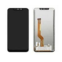 Дисплей (Экран) (LCD) Oukitel C12 Pro с сенсором чёрный Оригинал