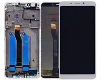 Дисплей (Экран) (LCD) Xiaomi Redmi 6, Redmi 6A с сенсором белый + рамка