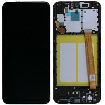 Дисплей (Экран) Samsung A202 (SM-A202F) Galaxy A20E 2019 с тачскрином (сенсором) черный с рамкой