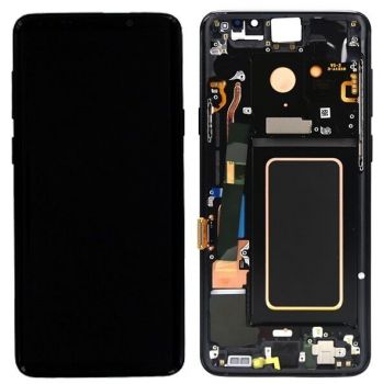 Дисплей (Экран) Samsung G965 (SM-G965F, SM-G965F/DS) Galaxy S9 Plus с тачскрином (сенсором) черный с рамкой OLED