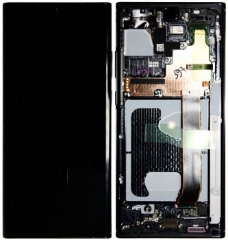 Дисплей (Экран) Samsung N985, N986 (SM-N985F/DS, SM-N986B/DS) Galaxy Note 20 Ultra с тачскрином (сенсором) черный с рамкой Оригинал