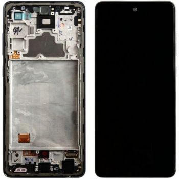 Дисплей (Экран) Samsung A725 (SM-A725F, SM-A725F/DS) Galaxy A72 с тачскрином (сенсором) черный с рамкой Оригинал