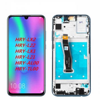 Дисплей (Экран) Huawei Honor 10 Lite HRY-LX1, HRY-LX2, HRY-AL00, Honor 10i HRY-LX1T с тачскрином (сенсором) черный с рамкой синего цвета