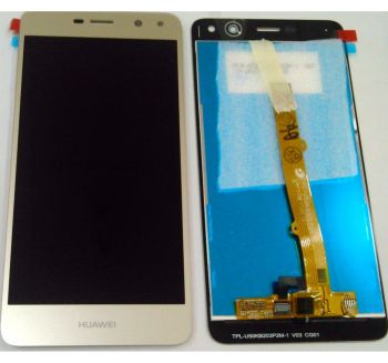 Дисплей (Экран) Huawei Y6 2017, Nova Young MYA-L41, MYA-L11 с тачскрином (сенсором) золотой