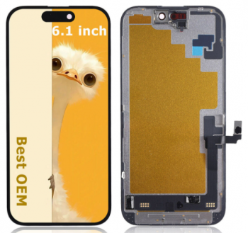 Дисплей (Экран) Apple iPhone 16 A3287, A3081, A3286, A3288 с тачскрином (сенсором) черный Оригинал