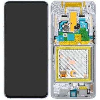 Дисплей (Экран) Samsung A805 (SM-A805F) Galaxy A80 2019 с тачскрином (сенсором) черный с рамкой серебристого цвета Оригинал