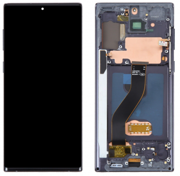 Дисплей (Экран) Samsung N970 (SM-N970, SM-N970F/DS) Galaxy Note 10 с тачскрином (сенсором) черный с рамкой OLED