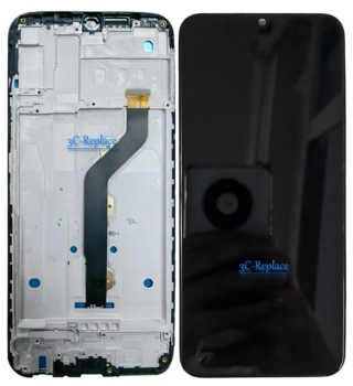 Дисплей (Экран) Tecno Spark 4 KC2, KC8. Tecno Camon 12 CC7 с тачскрином (сенсором) черный с рамкой Оригинал