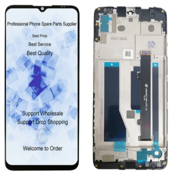 Дисплей (Экран) ZTE Blade A71 A7030 2021 с тачскрином (сенсором) черный с рамкой Оригинал