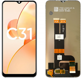 Дисплей (Экран) Realme C31 RMX3501 с тачскрином (сенсором) черный Оригинал
