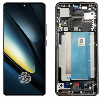 Дисплей (Экран) Xiaomi Poco F6 Pro 23113RKC6G с тачскрином (сенсором) черный с рамкой Оригинал