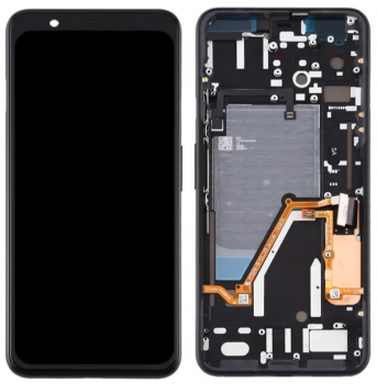 Дисплей (Экран) Google Pixel 4 XL G020P, G020 с тачскрином (сенсором) черный с рамкой Оригинал