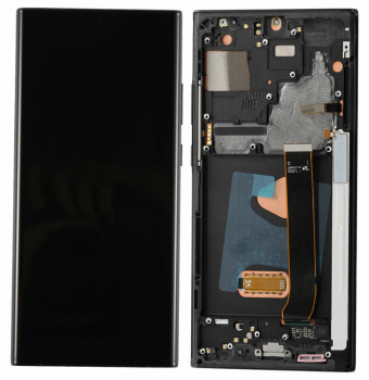 Дисплей (Экран) Samsung N985, N986 (SM-N985F/DS, SM-N986B/DS) Galaxy Note 20 Ultra с тачскрином (сенсором) черный с рамкой OLED