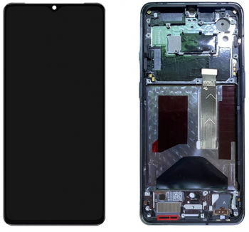 Дисплей (Экран) OnePlus 7T HD1900, HD1901, HD1903, HD1905, HD1907 с тачскрином (сенсором) черный с рамкой OLED