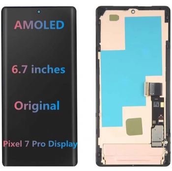 Дисплей (Экран) Google Pixel 7 Pro GP4BC, GE2AE с тачскрином (сенсором) черный с рамкой Оригинал