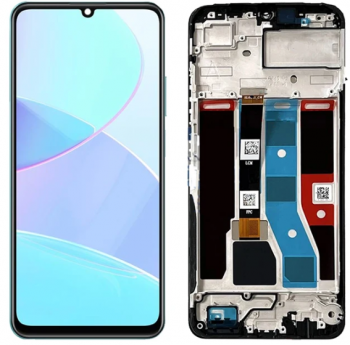 Дисплей (Экран) Realme C51 RMX3830 с тачскрином (сенсором) черный с рамкой Оригинал