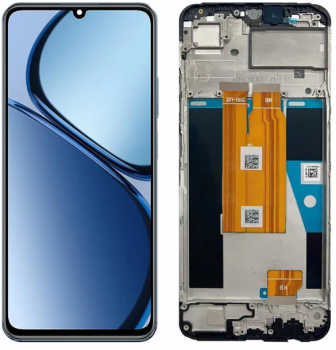 Дисплей (Экран) Realme C63 RMX3939 с тачскрином (сенсором) черный с рамкой Оригинал