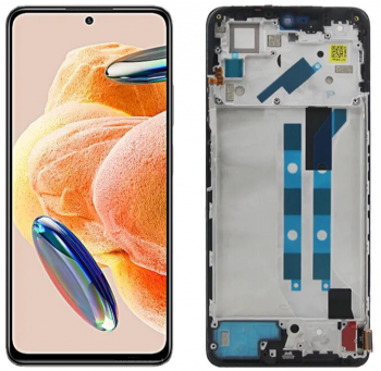 Дисплей (Экран) Xiaomi Redmi Note 12 Pro 4G 2209116AG с тачскрином (сенсором) черный с рамкой Оригинал