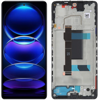 Дисплей (Экран) Xiaomi Redmi Note 12 Pro 5G 22101316C. 22101316I. Poco X5 Pro 22101320G с тачскрином (сенсором) черный с рамкой OLED