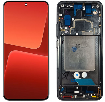 Дисплей (Экран) Xiaomi 13 2211133C, 2211133G с тачскрином (сенсором) черный с рамкой Оригинал