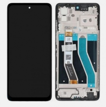 Дисплей (Экран) Motorola XT2223 Moto G62 5G с тачскрином (сенсором) черный с рамкой Оригинал