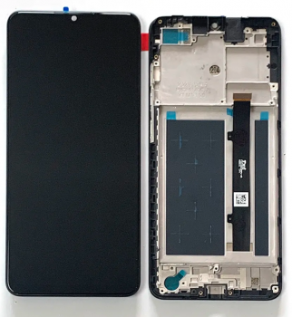 Дисплей (Экран) ZTE Blade A52 с тачскрином (сенсором) черный с рамкой Оригинал
