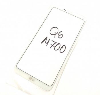 Cтекло дисплея LG Q6, Q6а M700, M700N, M700A белое Оригинал