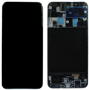 Дисплей (Экран) Samsung M107 (SM-M107F, SM-M107F/DS) Galaxy M10s с тачскрином (сенсором) черный с рамкой Оригинал