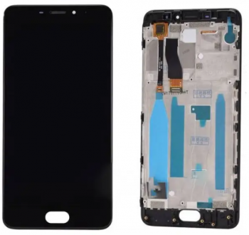 Дисплей (Экран) (LCD) Meizu M5 Note (M621) с сенсором чёрный + рамка