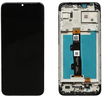 Дисплей (Экран) Motorola XT2095, XT2095-2, XT2095-3 Moto E7 с тачскрином (сенсором) черный с рамкой Оригинал