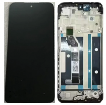 Дисплей (Экран) Motorola XT2433, XT2433-5 Moto G35 с тачскрином (сенсором) черный с рамкой Оригинал