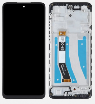Дисплей (Экран) Motorola XT2343, XT2343-1, XT2343-2 Moto G54 с тачскрином (сенсором) черный с рамкой Оригинал