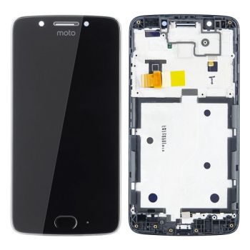 Дисплей (Экран) (LCD) Motorola XT1670 Moto G5, XT1672, XT1675, XT1676 с сенсором чёрный + рамка Оригинал