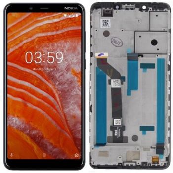 Дисплей (Экран) Nokia 3.1 Plus Dual Sim TA-1104, TA-1113, TA-1117, TA-1118, TA-1124, TA-1125 с тачскрином (сенсором) черный с рамкой