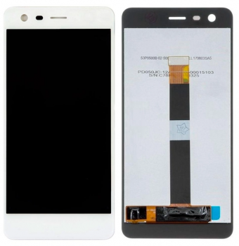Дисплей (Экран) (LCD) Nokia 2 TA-1007, Dual Sim TA-1029 с сенсором белый Оригинал
