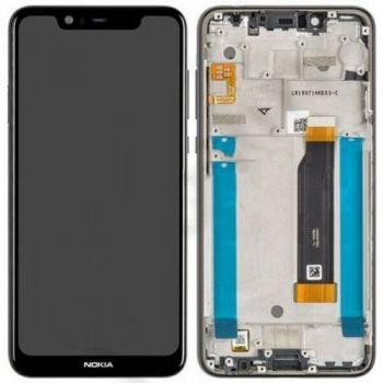 Дисплей (Экран) Nokia 5.1 Plus TA-1105, TA-1120, TA-1102 с тачскрином (сенсором) черный с рамкой Оригинал