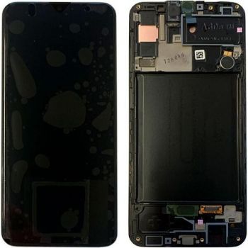 Дисплей (Экран) Samsung A307 (SM-A307F) Galaxy A30s 2019 с тачскрином (сенсором) черный с рамкой Оригинал
