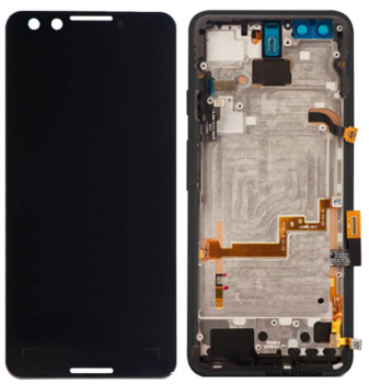 Дисплей (Экран) Google Pixel 3 G013A, G013B с тачскрином (сенсором) черный с рамкой Оригинал