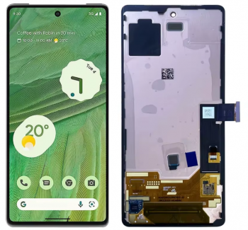Дисплей (Экран) Google Pixel 7 GVU6C, GQML3 с тачскрином (сенсором) черный с рамкой Оригинал