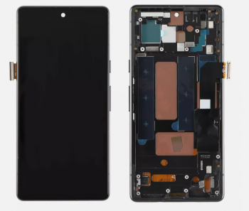 Дисплей (Экран) Google Pixel 7A GWKK3, GHL1X, G0DZQ, G82U8 с тачскрином (сенсором) черный с рамкой