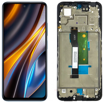 Дисплей (Экран) Xiaomi Poco X4 GT 22041216G с тачскрином (сенсором) черный с рамкой Оригинал