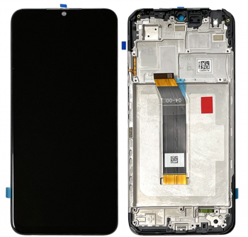 Дисплей (Экран) Xiaomi Poco M5 22071219CG с тачскрином (сенсором) черный с рамкой Оригинал