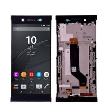 Дисплей (Экран) Sony G3212, G3221, G3223, G3226 Xperia XA1 Ultra Dual с тачскрином (сенсором) черный с рамкой Оригинал