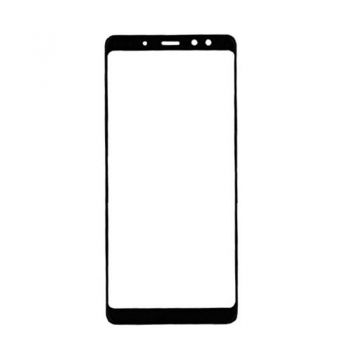 Cтекло дисплея Samsung A530 (SM-A530F, A530F/DS) Galaxy A8 2018 черное Оригинал