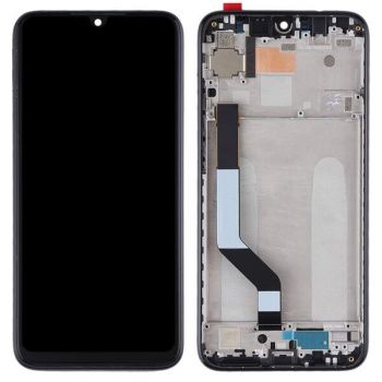 Дисплей (Экран) Xiaomi Redmi Note 7, Redmi Note 7 Pro с тачскрином (сенсором) черный с рамкой