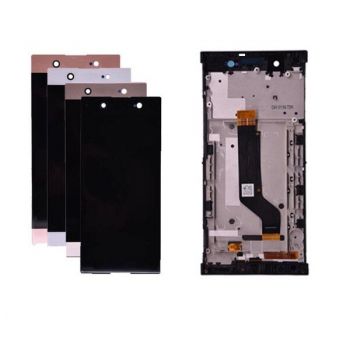 Дисплей (Экран) Sony G3212, G3221, G3223, G3226 Xperia XA1 Ultra Dual с тачскрином (сенсором) белый с рамкой