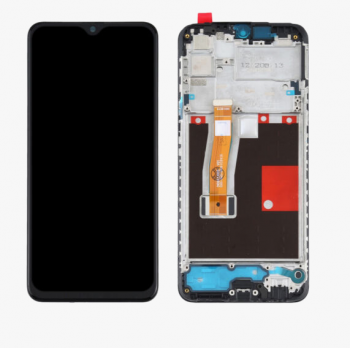 Дисплей (Экран) Realme 5 Pro RMX1971, Realme Q с тачскрином (сенсором) черный с рамкой